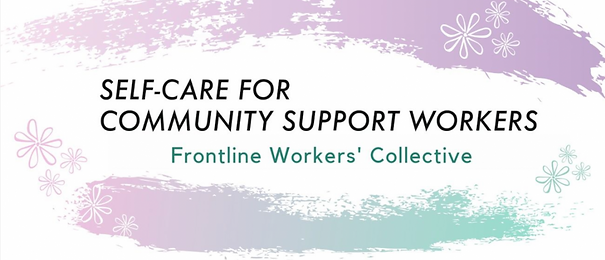 Frontline Workers Collective banner designed by Justice Walz