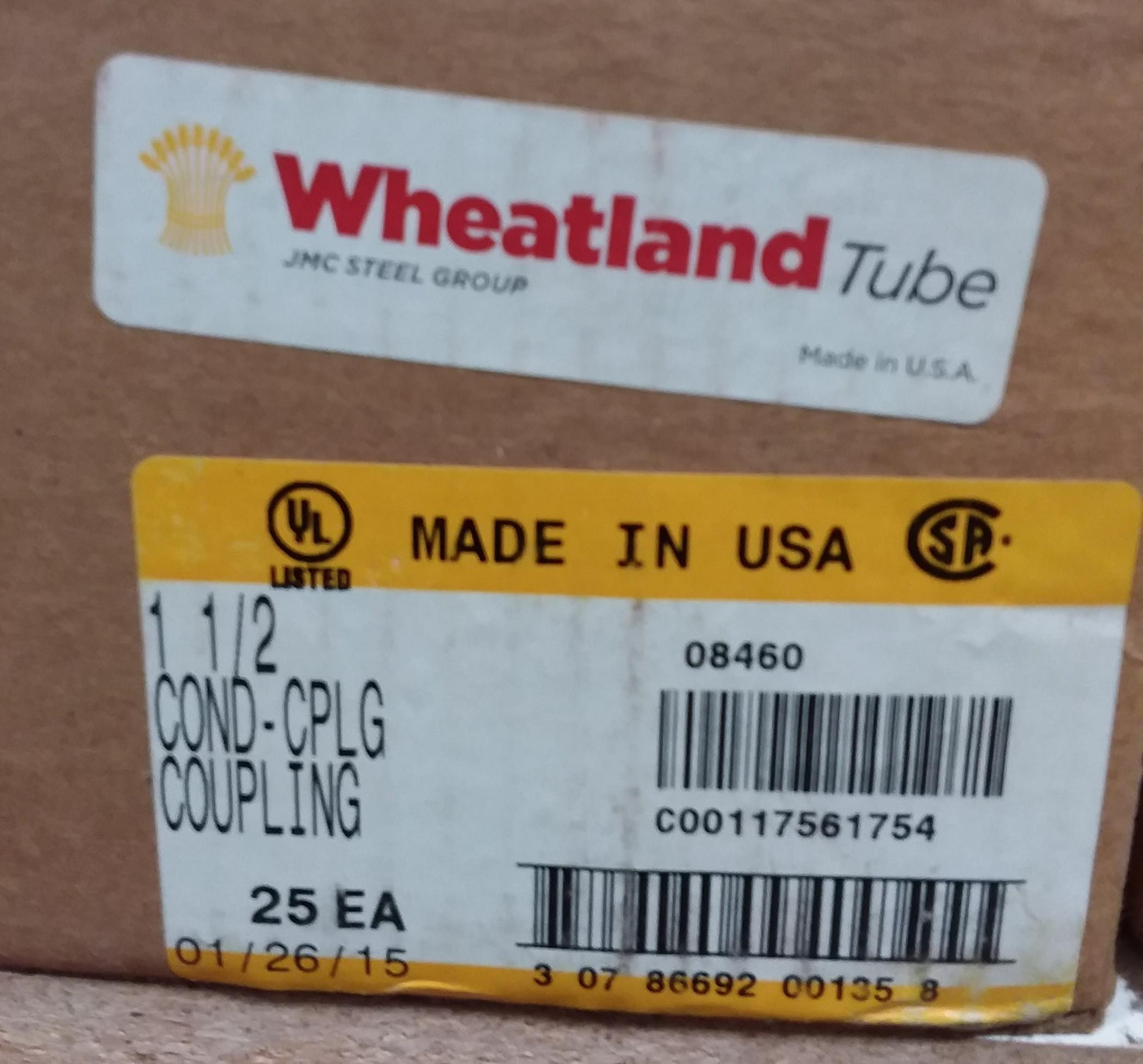 wheatlandtube112steelconduitcoupling08460