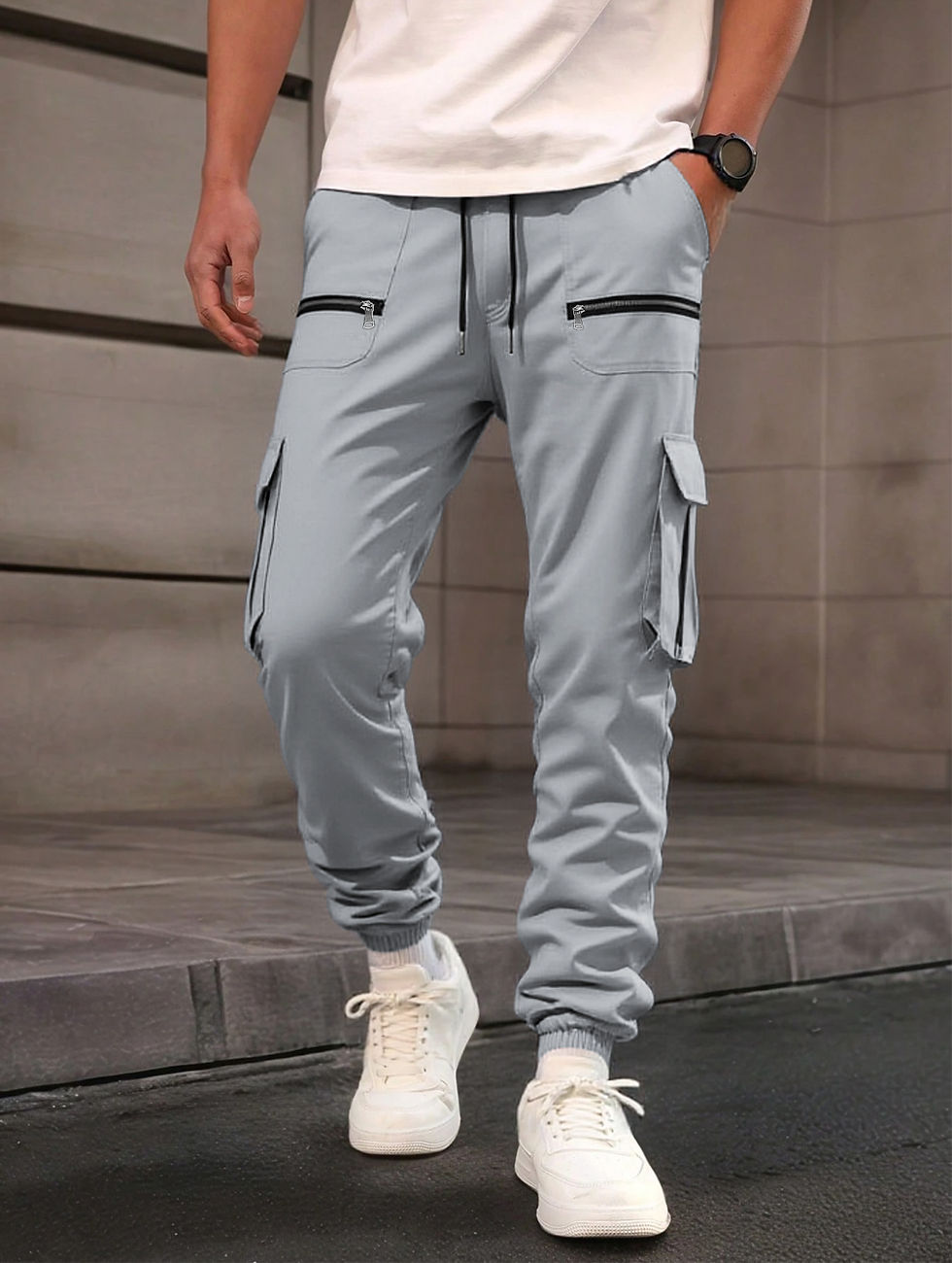 Thumbnail: Men's Casual Workwear Pants Outdoor Long Trousers Loose Fashionable New Style Co