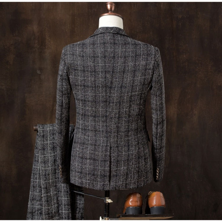 Thumbnail: Formal Groom Wear 3 Piece (Blazer+ Vest + Pants) Men's Suit Fashion Business Gen