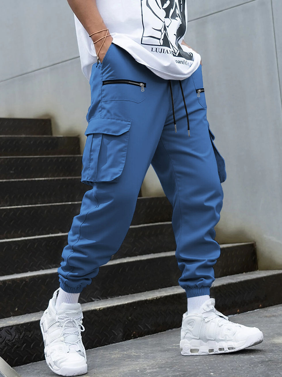 Thumbnail: Men's Casual Workwear Pants Outdoor Long Trousers Loose Fashionable New Style Co