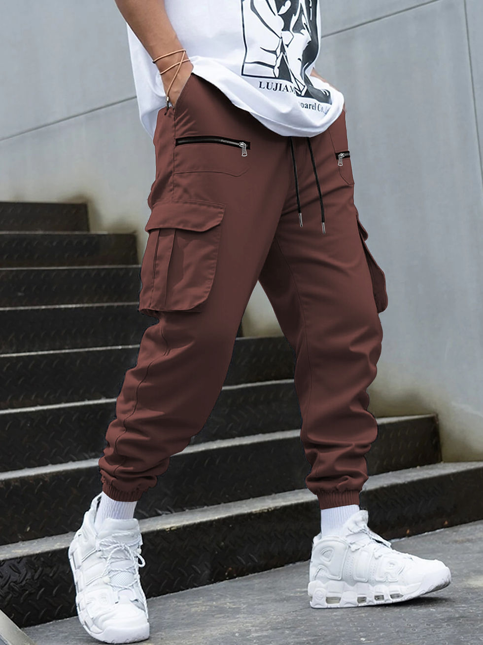 Thumbnail: Men's Casual Workwear Pants Outdoor Long Trousers Loose Fashionable New Style Co