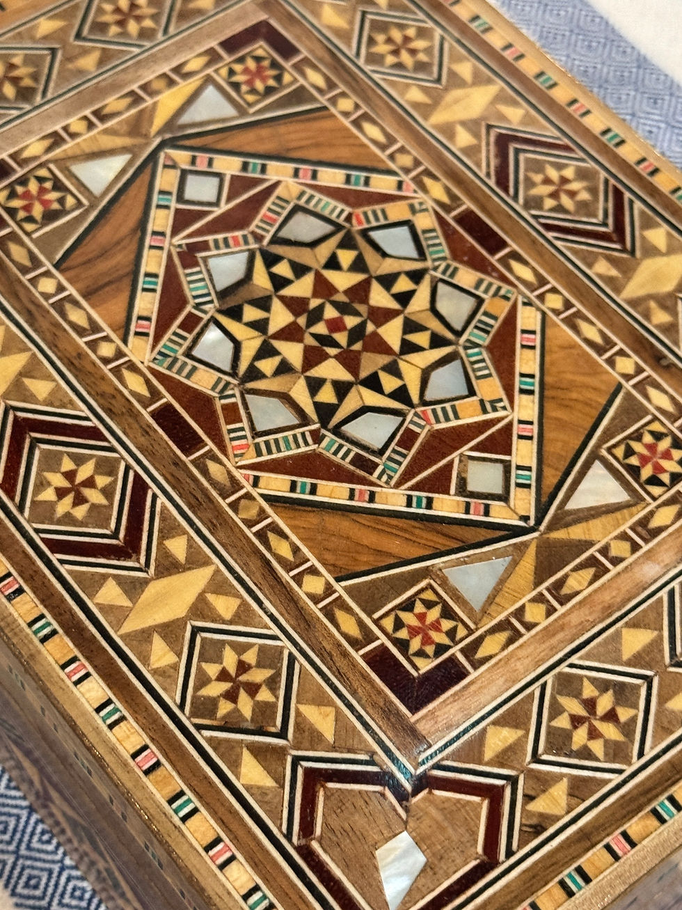 Thumbnail: handcrafted Syrian mosaic inlay box
