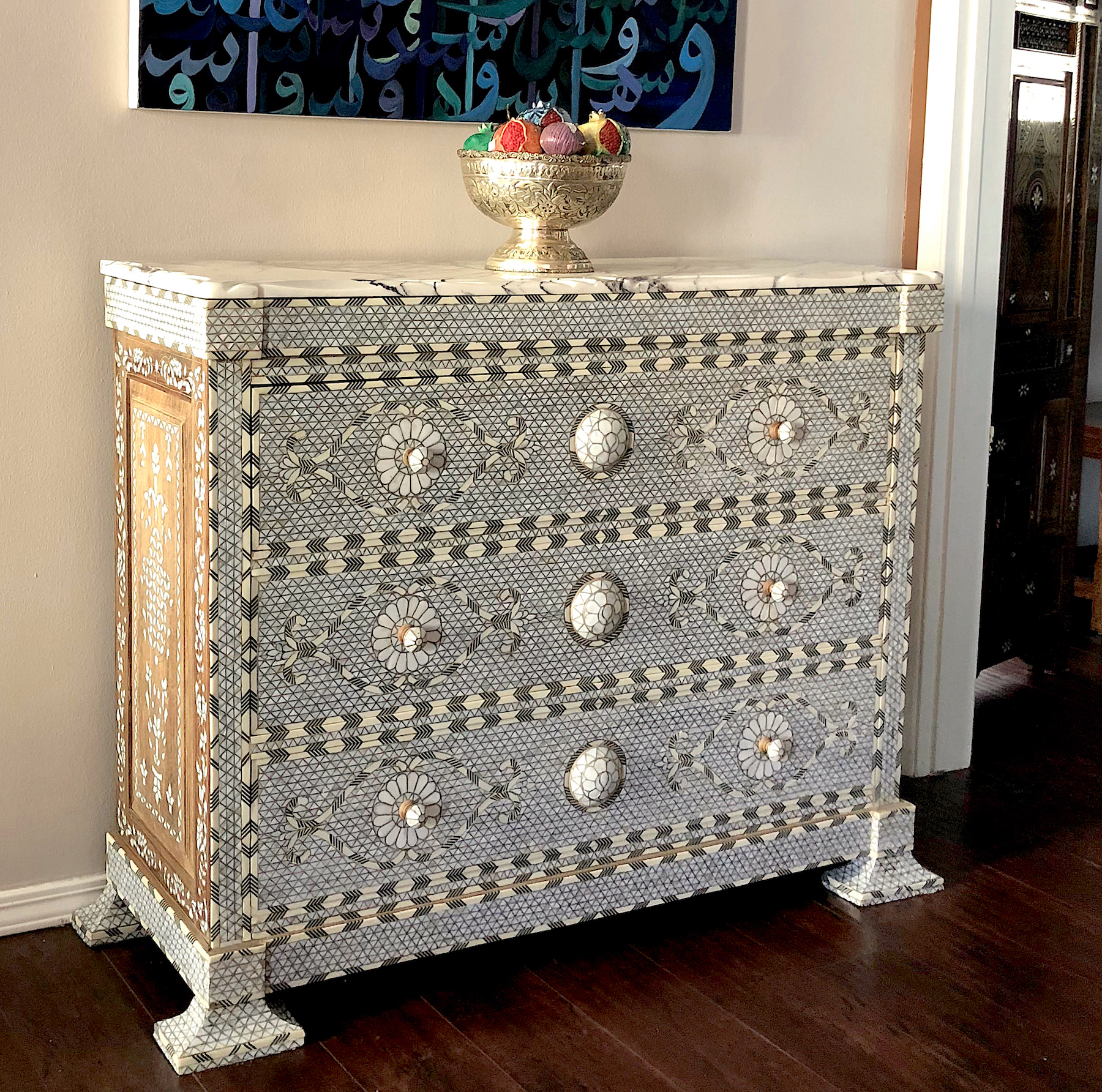 Syrian mother of pearl inlaycommode