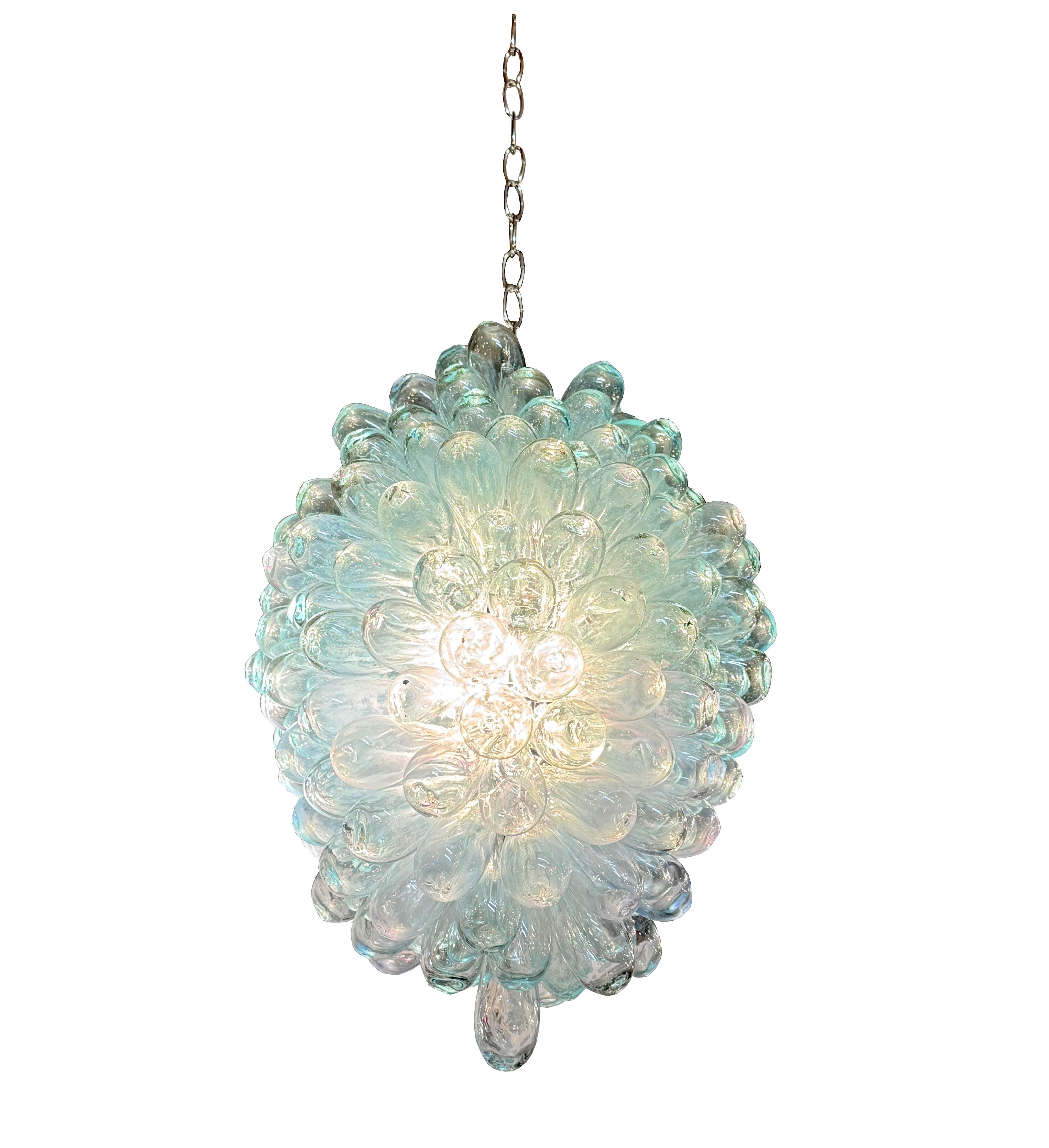 Handblown Recycled Glass Pendant Light – Artisan Damascus Lighting