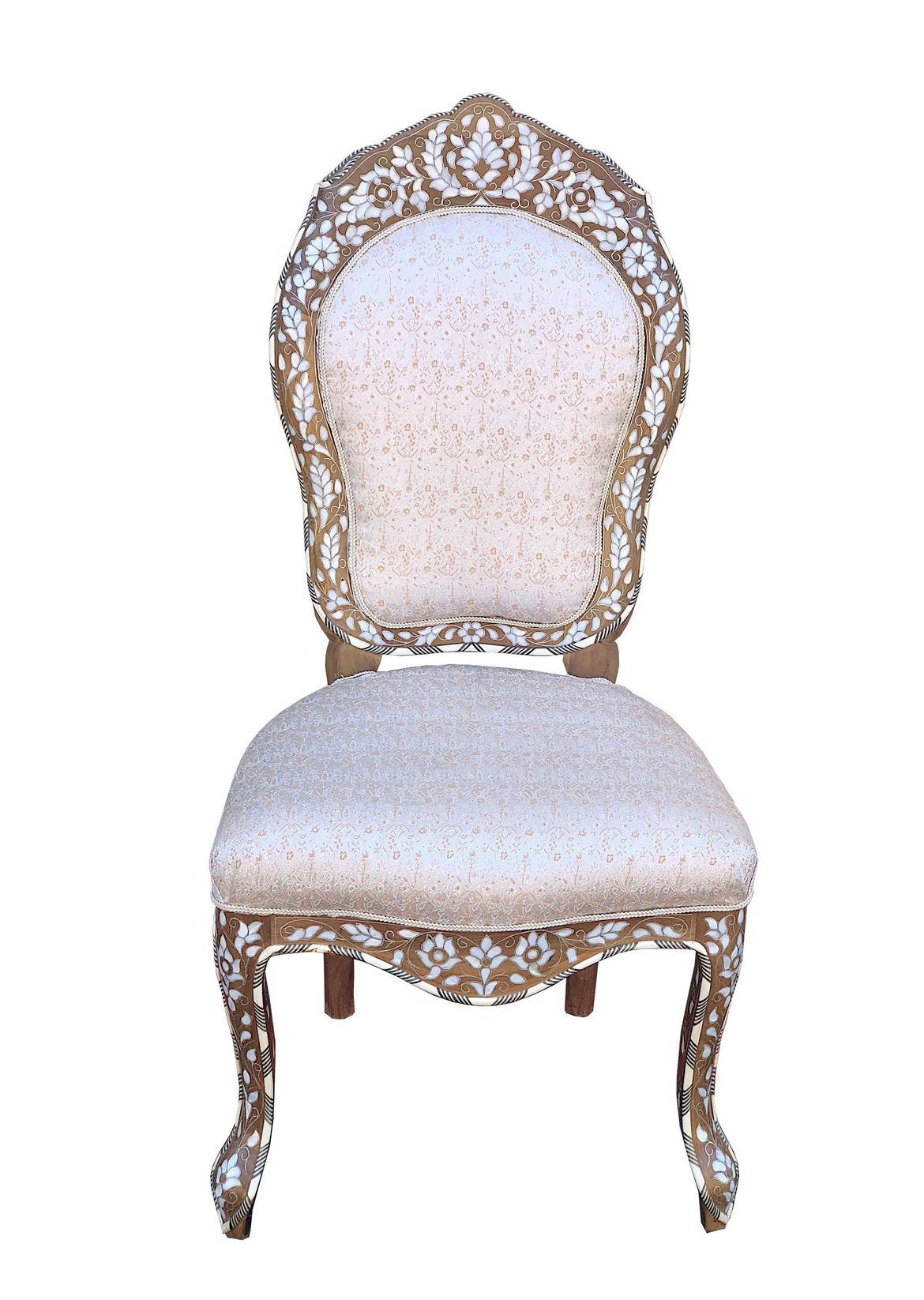 Mother of pearl inlaid Syrian chair #1010