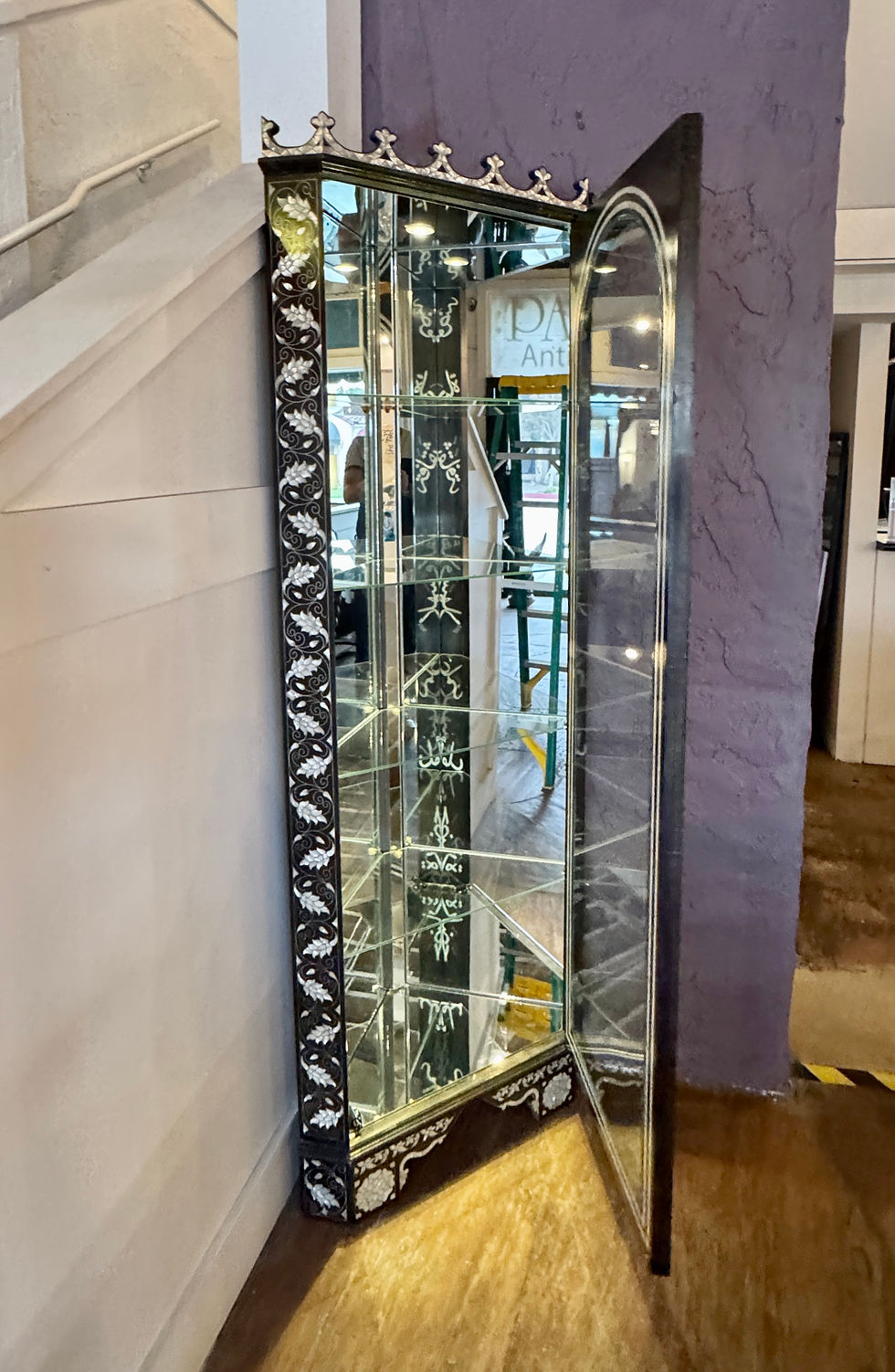 Thumbnail: Syrian mother of pearl inlay corner vitrine