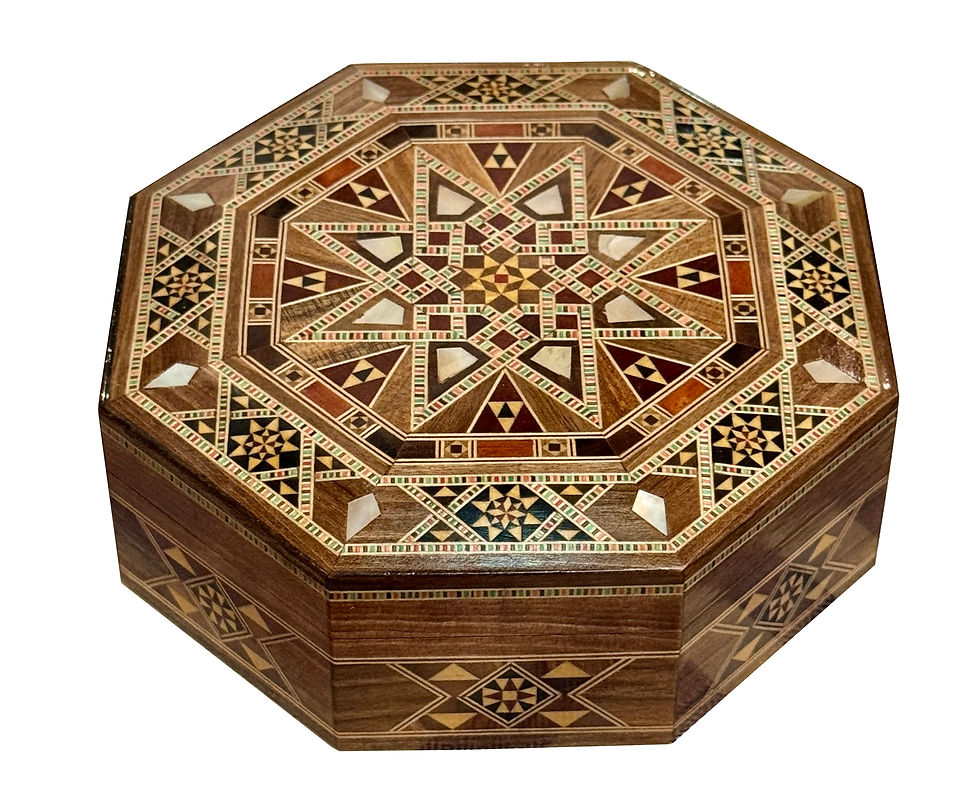 Syrian Mosaic inlay box showcases exquisite craftsmanship from Syria