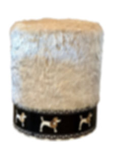 Mother of pearl inlaid stool #1824