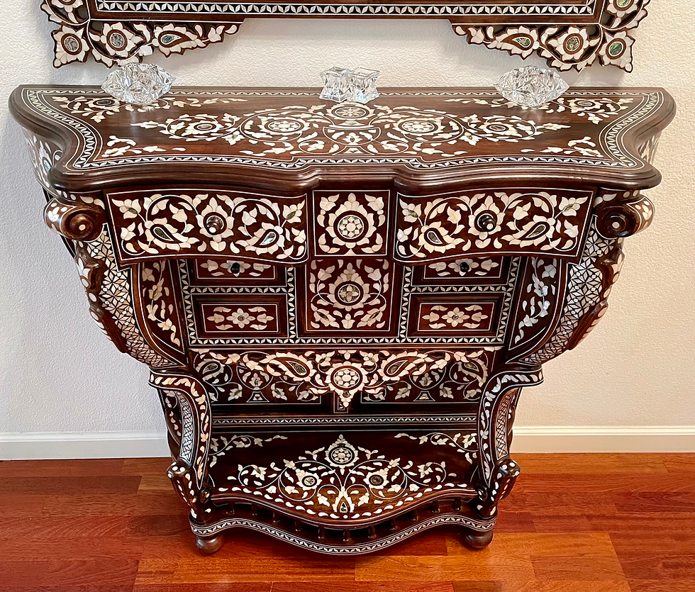 Thumbnail: Exquisite Mother of Pearl Inlaid Syrian Console