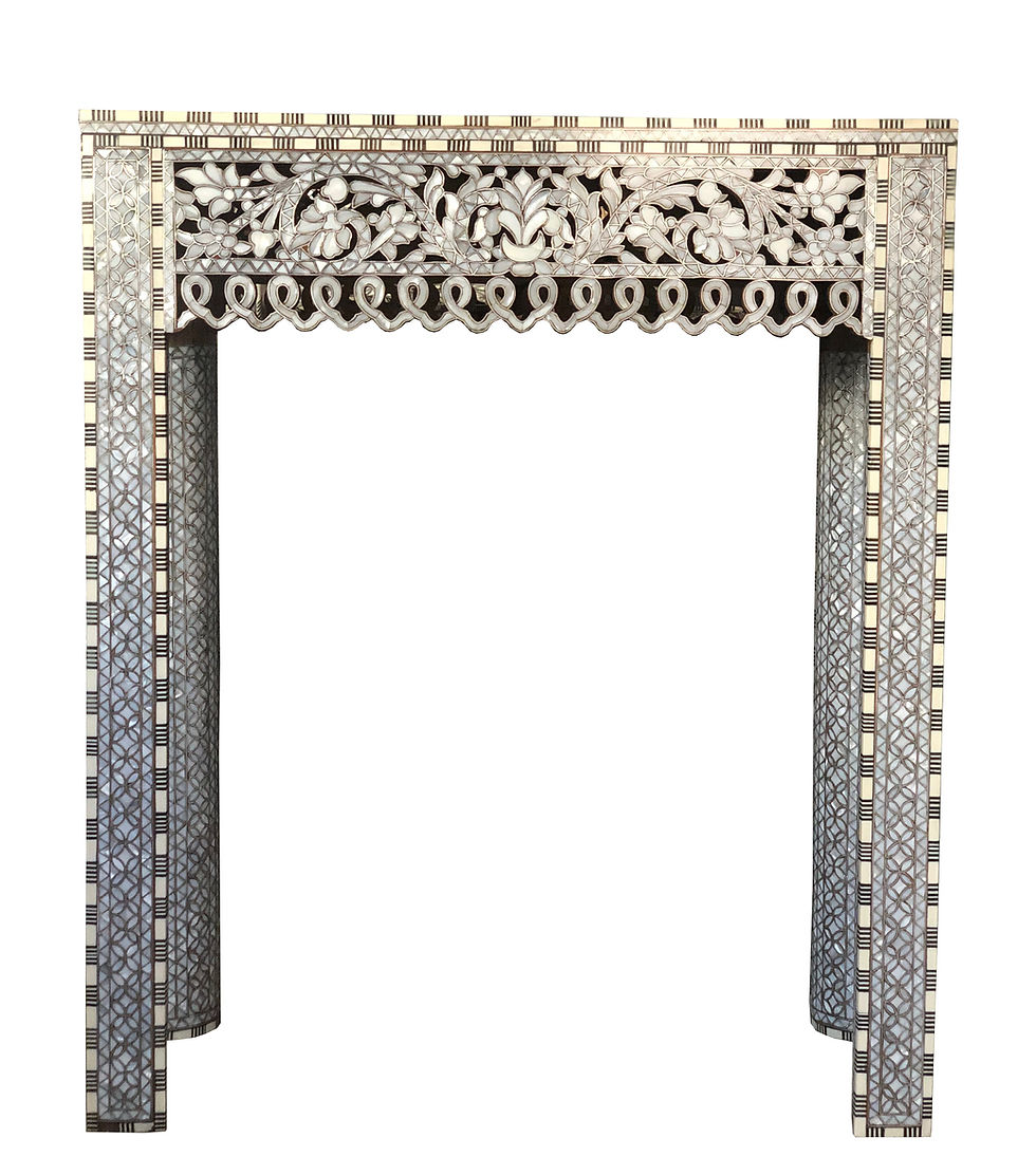 Thumbnail: Contemporary Syrian mother of pearl inlay console table