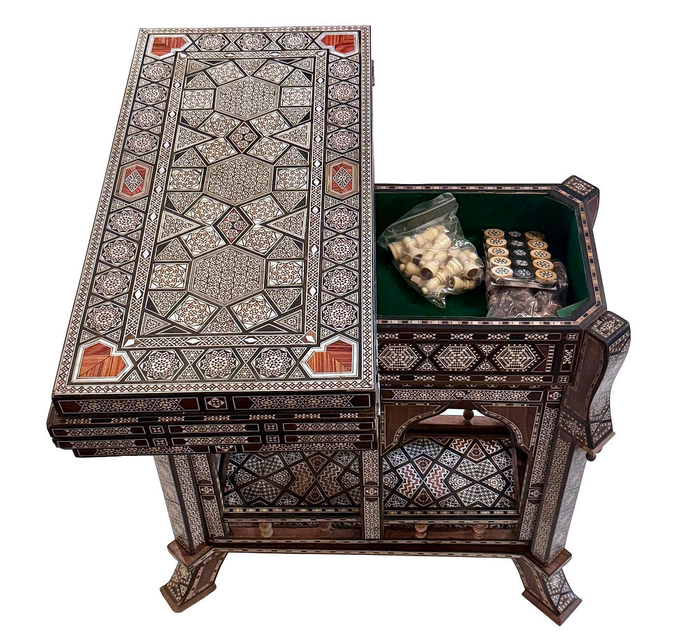Thumbnail: Syrian marquetry inlay folding game table