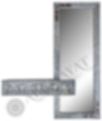 Mother of pearl inlaid mirror with floating console