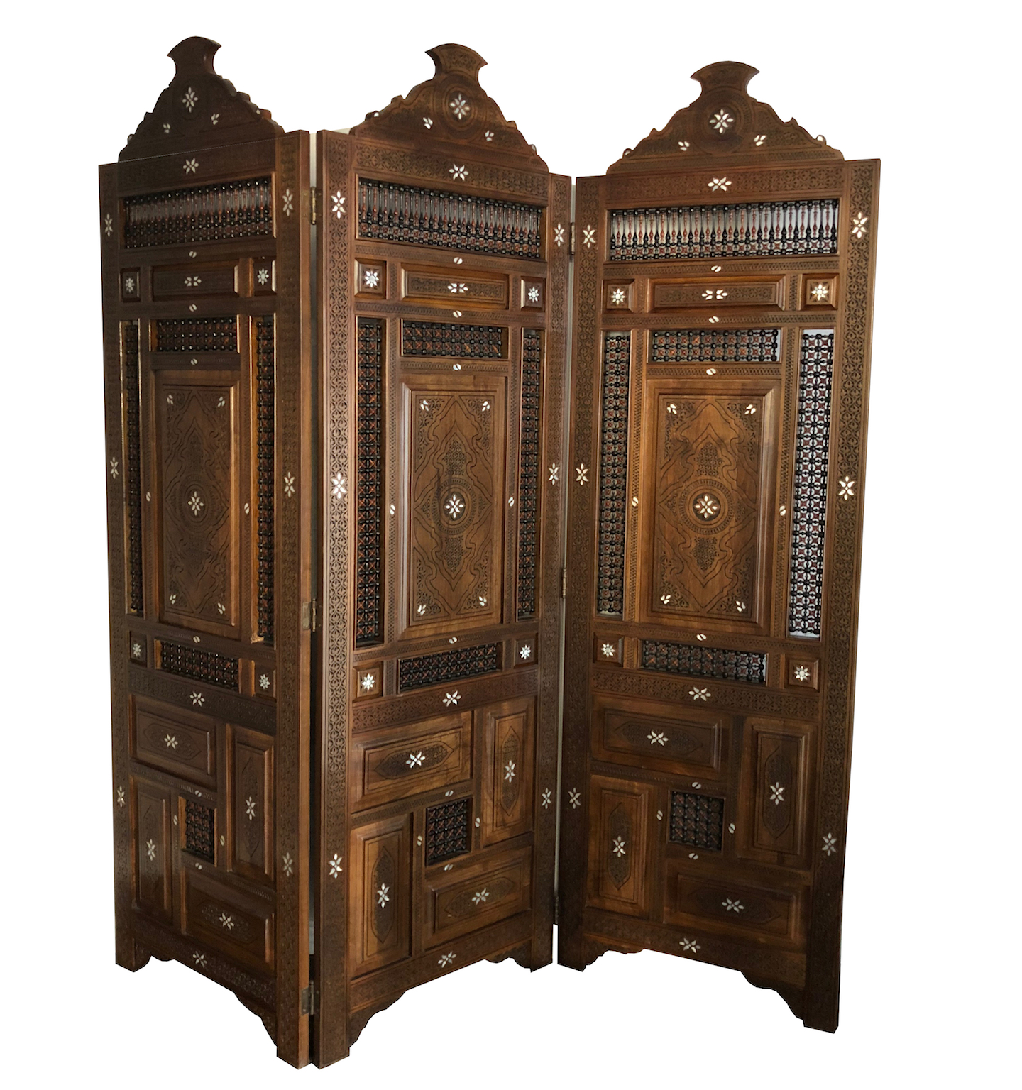 Hand carved Syrian screen