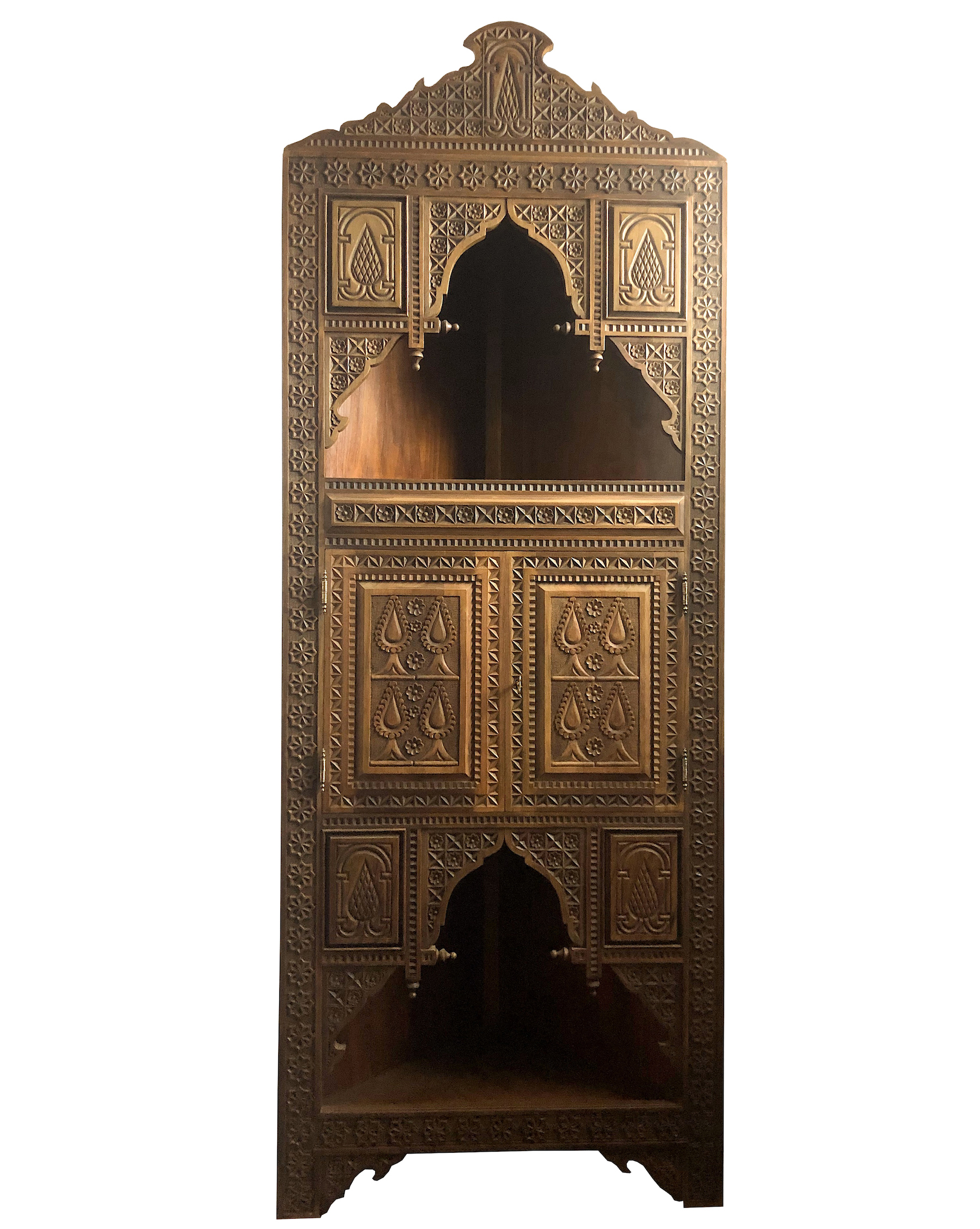 Hand carved Moorish style cabinet
