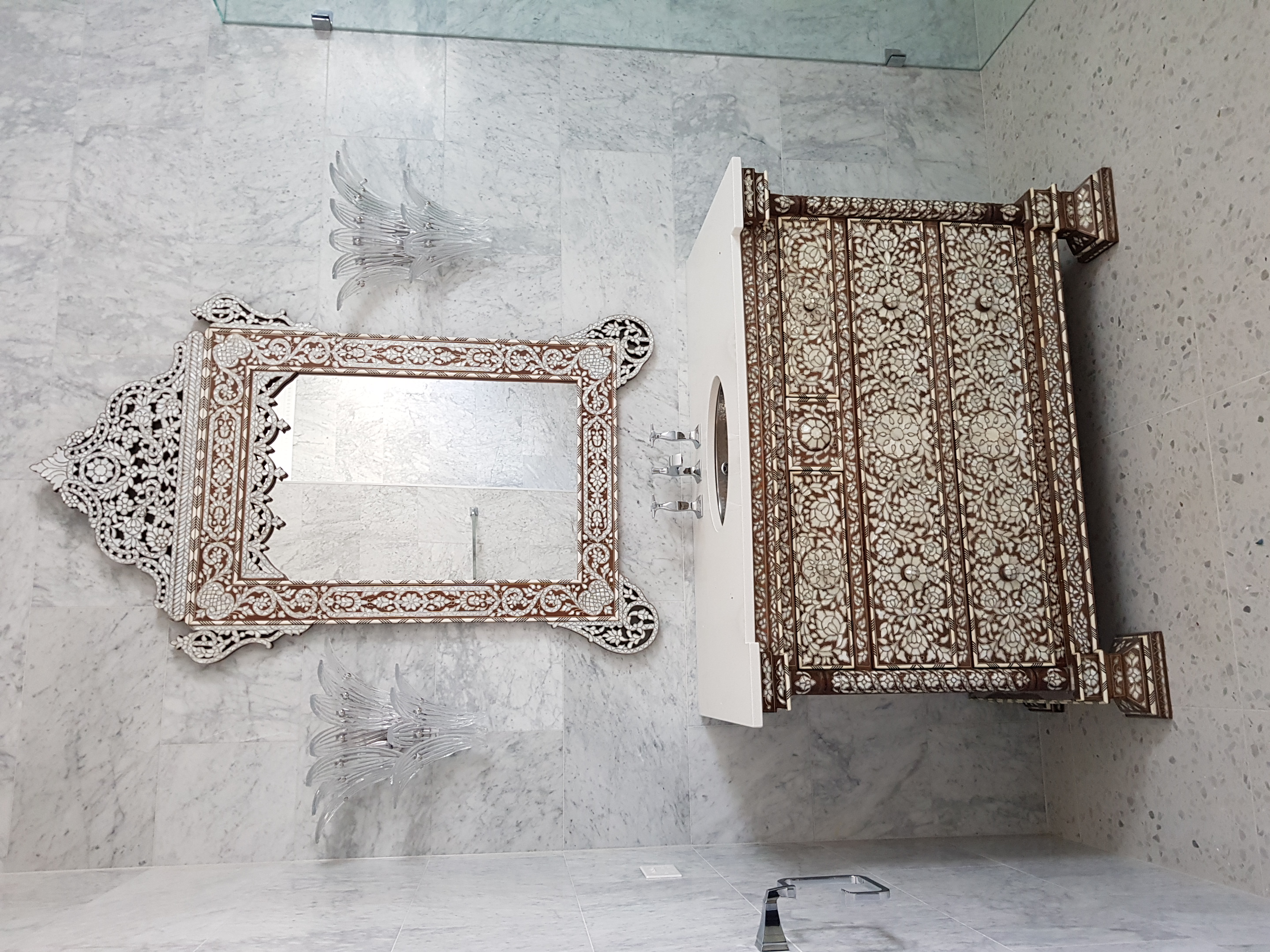 Syrian bathroom vanity & mirror