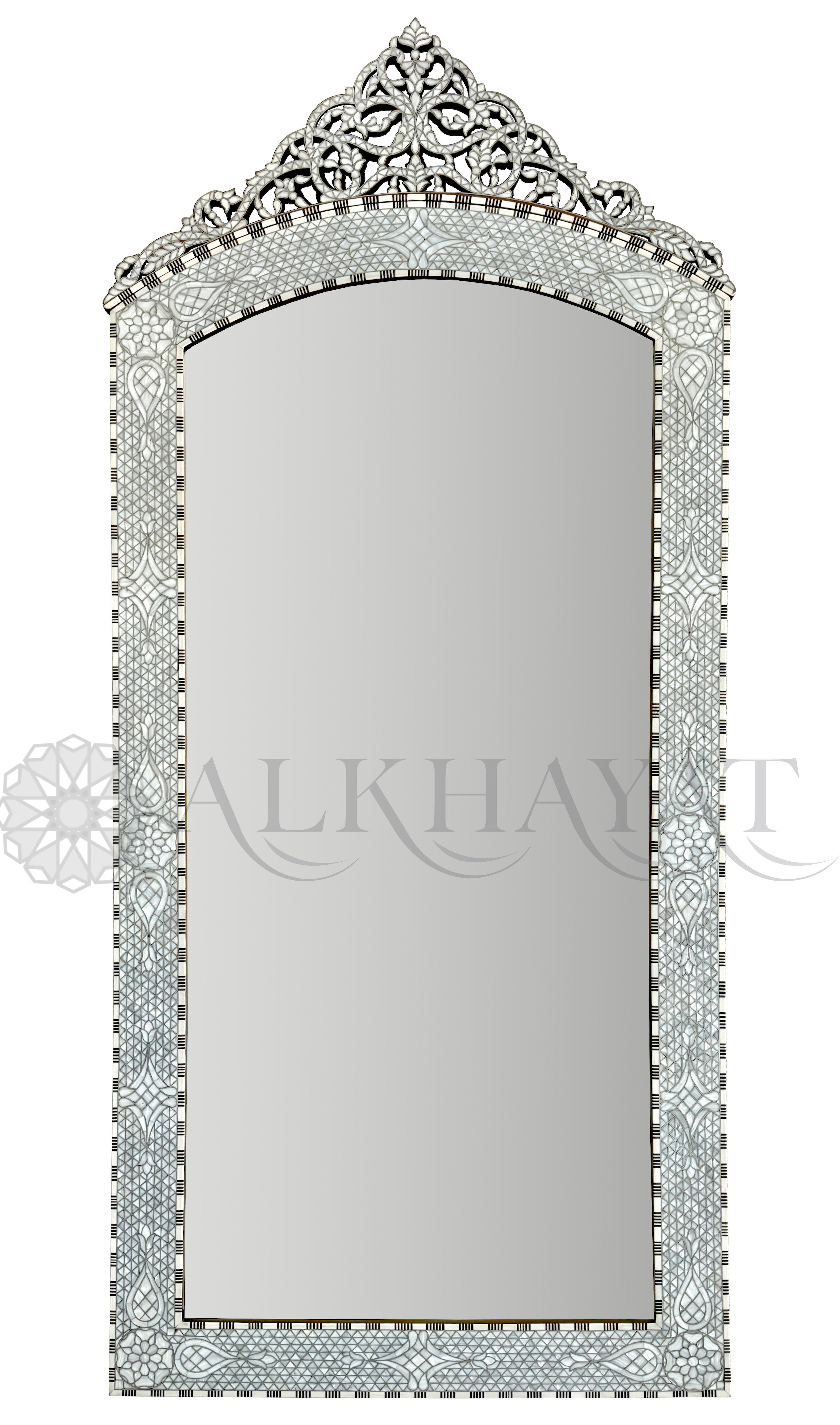 Large Contemporary Syrian Mother-of-Pearl Inlaid Mirror