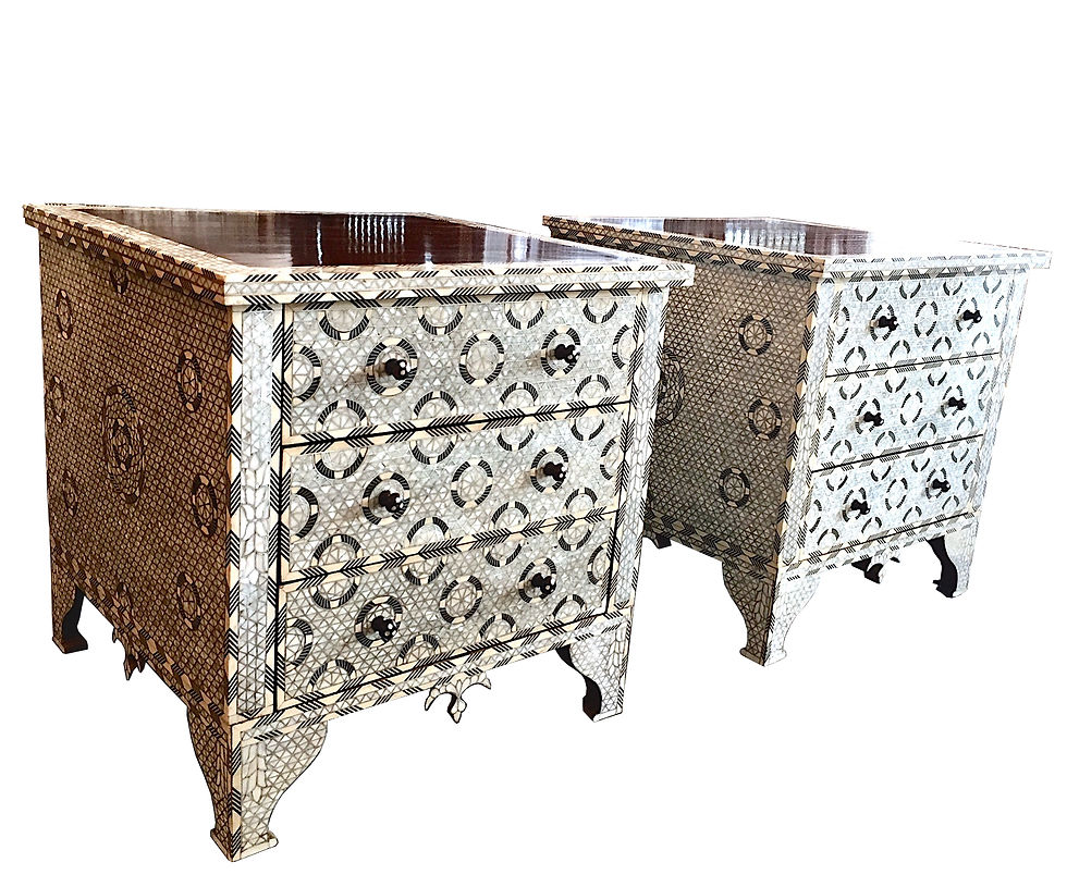 الصورة المصغرة: Syrian nightstands side view