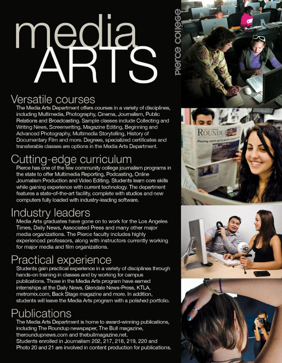 Pierce College Media Arts Brochure