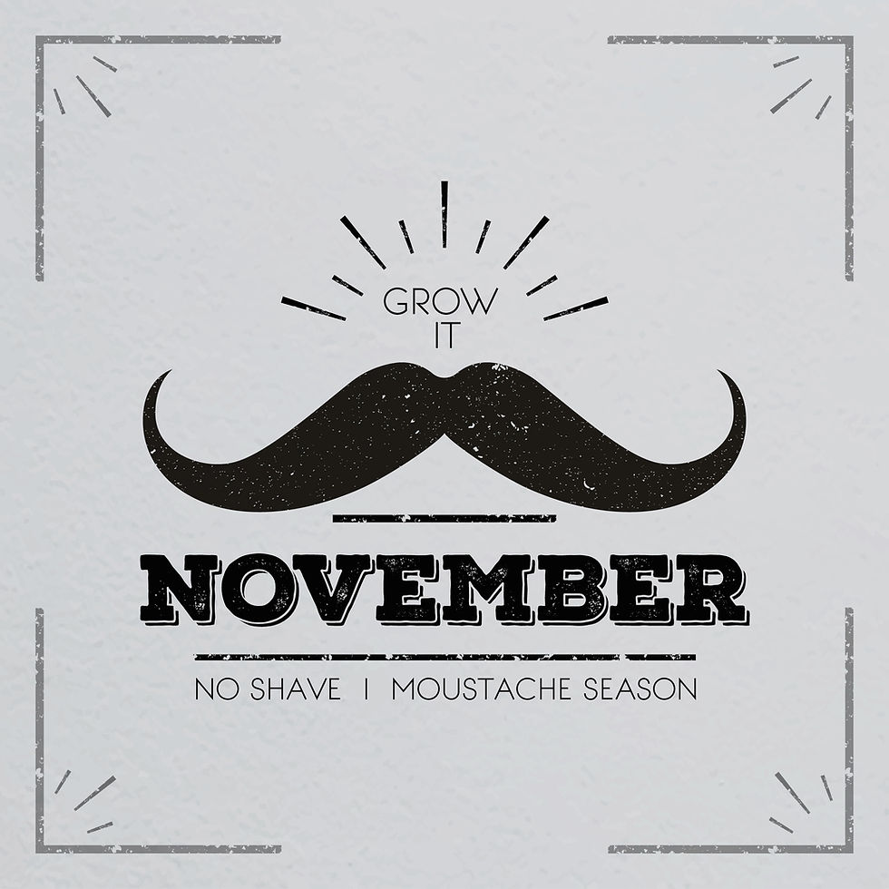 Illustration of a Moustache for No Shave November Cancer awareness