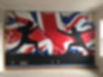 Boys room mural with Union Jack