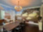 Low country mural in dining room.