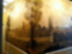 Landscape mural in hallway
