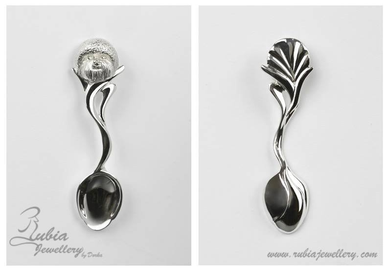 A.N. Bichon frisé coffee spoon