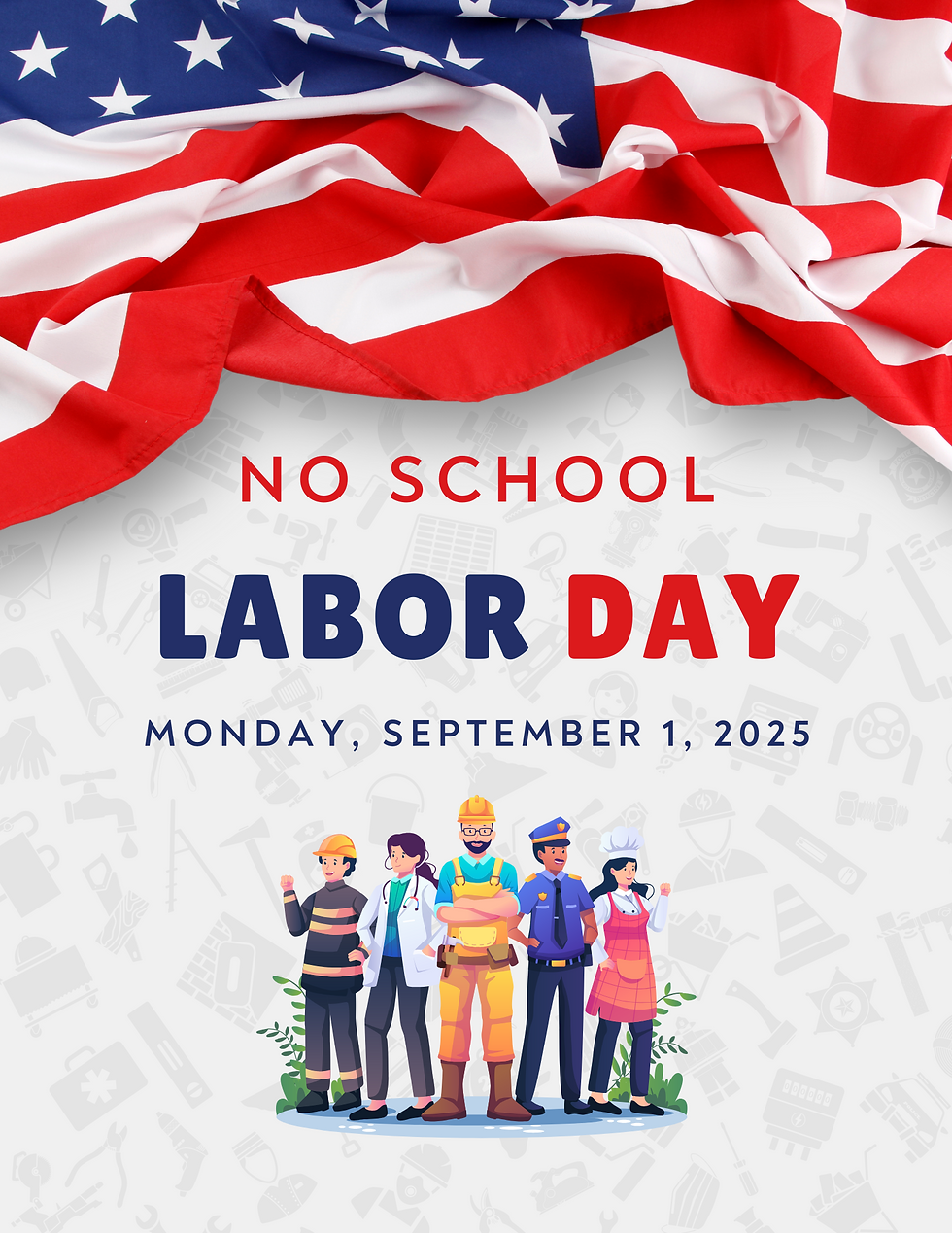 No School Labor Day September 1