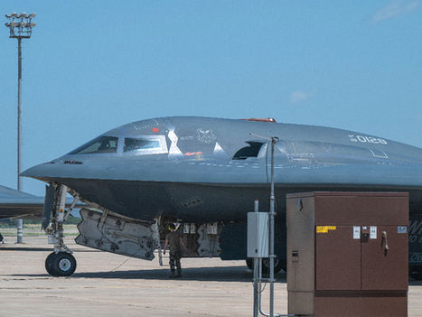 מפציץ בי-2 אמריקאי בבסיס חיל אוויר במיזורי לאחר ששב ממבצע התקיפה באיראן, ב-22 ביוני 2025