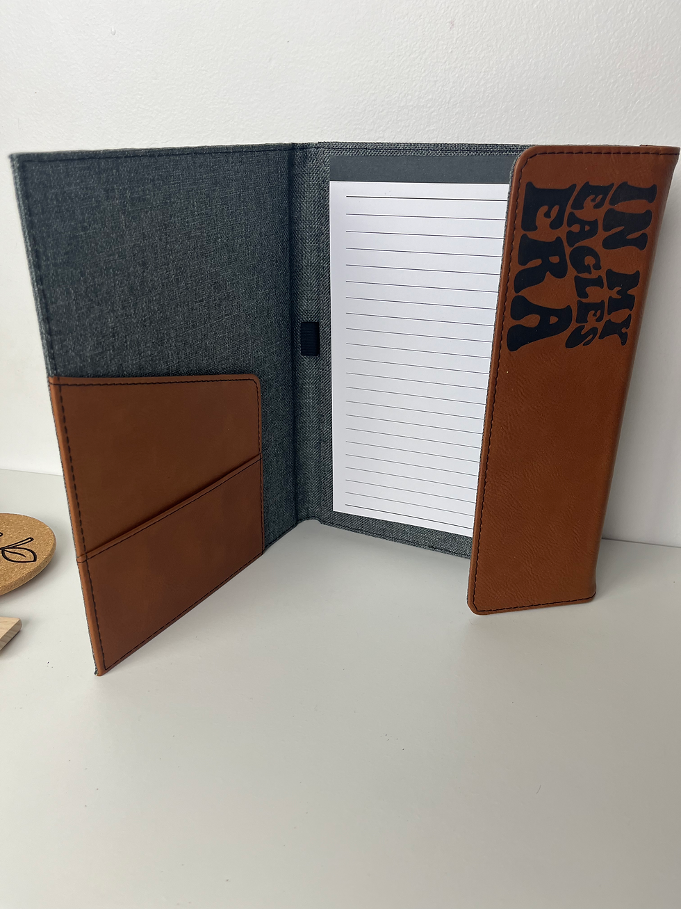 Thumbnail: Leatherette and Canvas Portfolio With Notepad & Personalized Pen