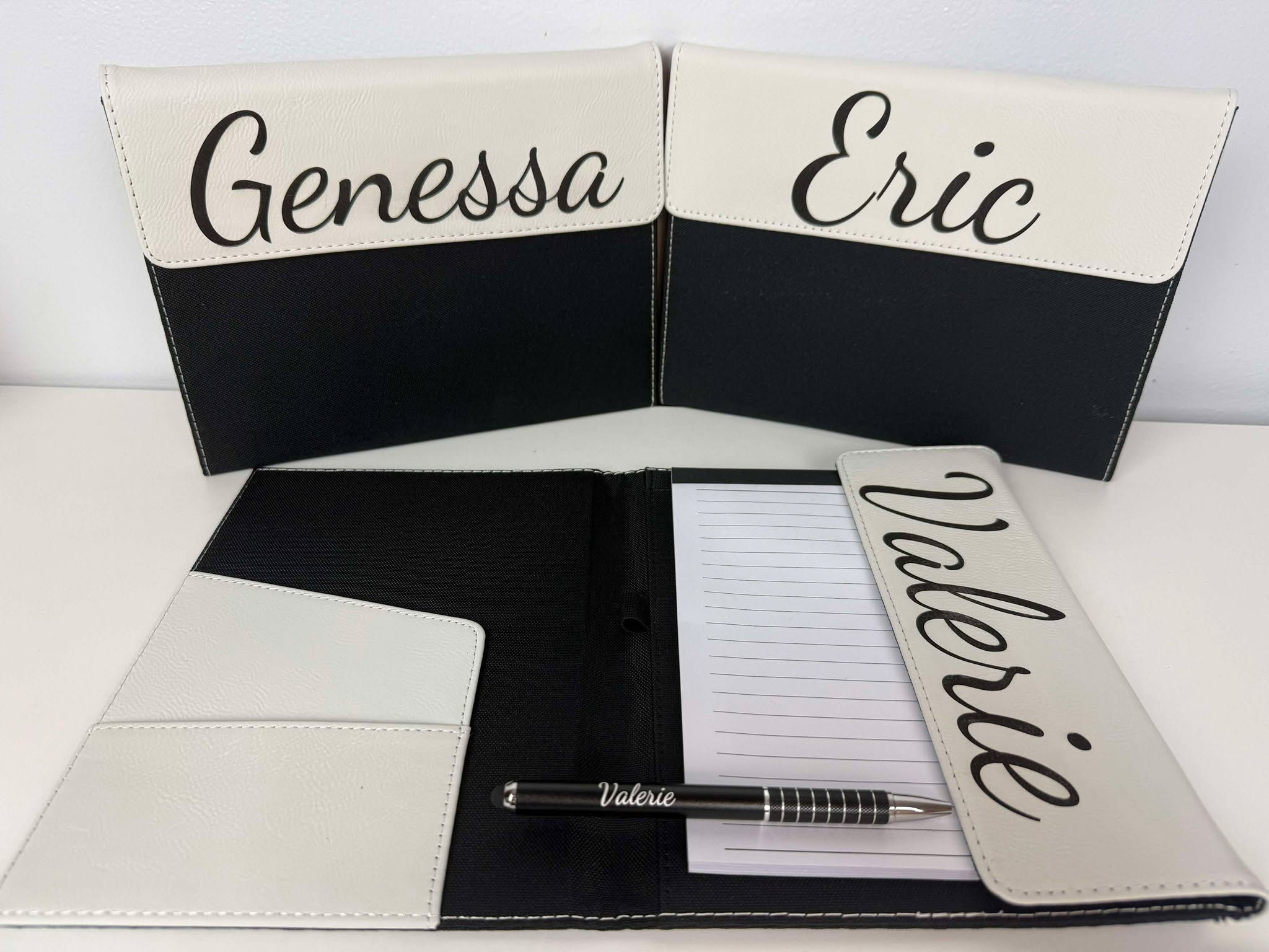 Canvas W/Leatherette Notepad