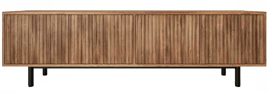 שידת טלוויזיה רחבה מאוד מעץ מלא