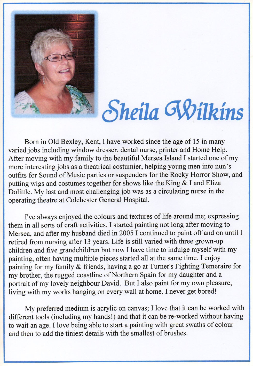 Sheila Wilkins Biography