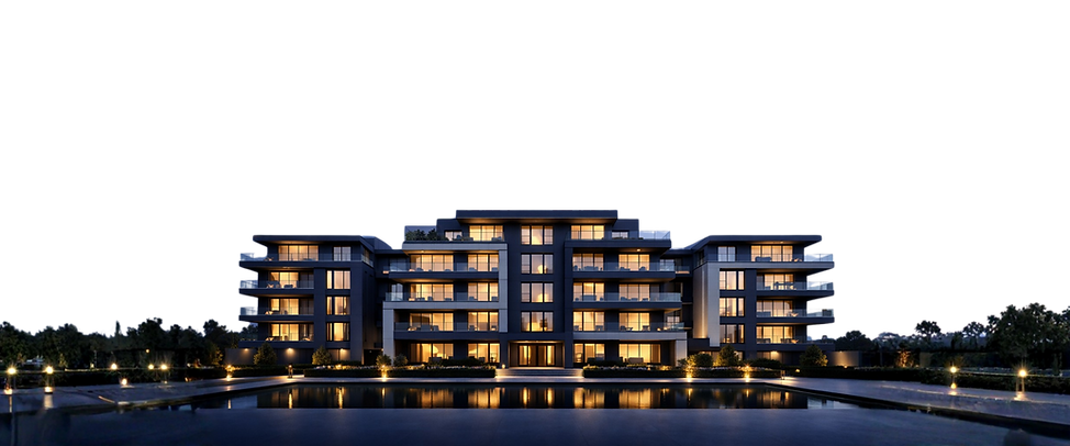 Architectural exterior of the Odin luxury real estate project.