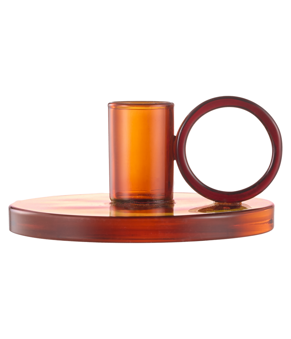 Muurla Loop Candlestick Holder - Amber