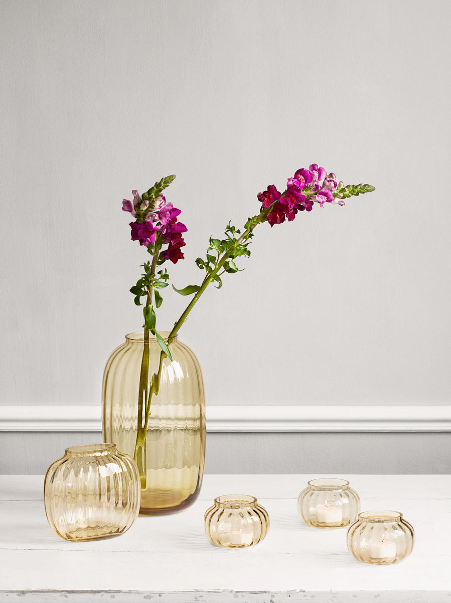 Holmegaard Primula Vase - 25.5cm - Amber - UK online shop