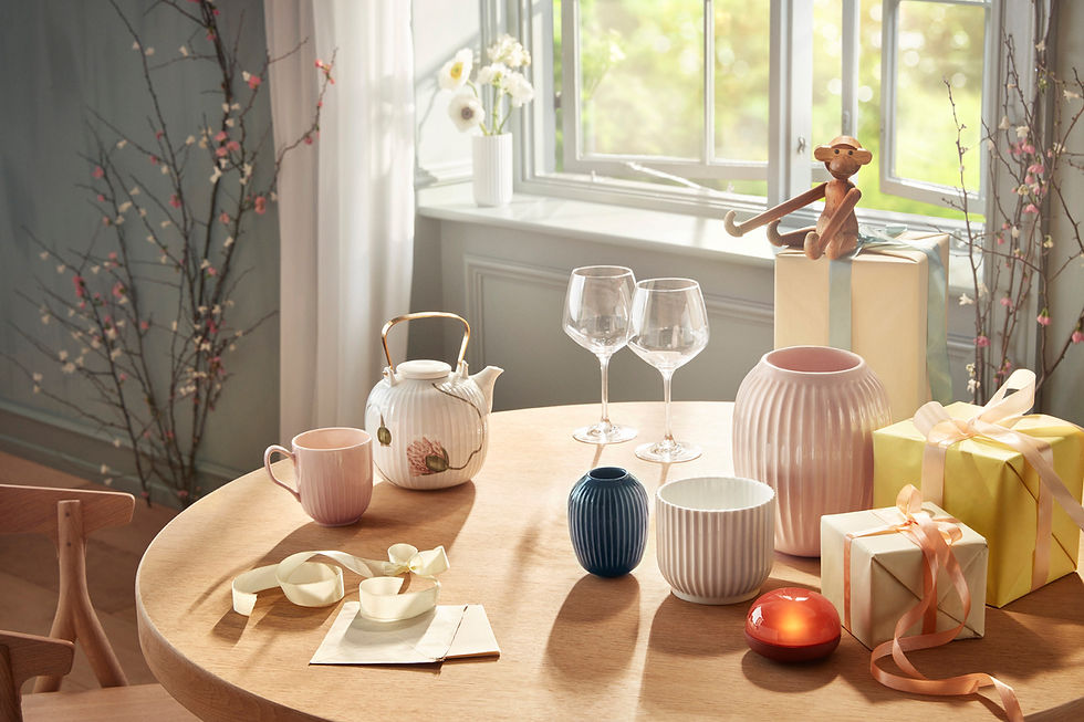 a beautiful table setting in a scandinavian style
