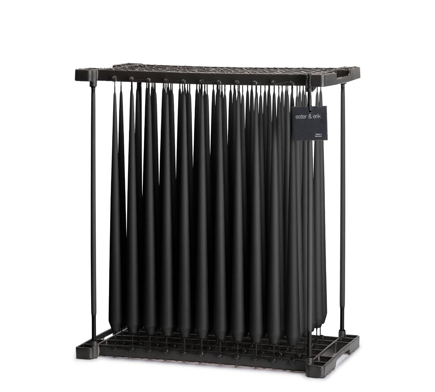 Ester & Erik Velvet Matt Black Taper Candle 95 - 42cm - Matt - frame of candles