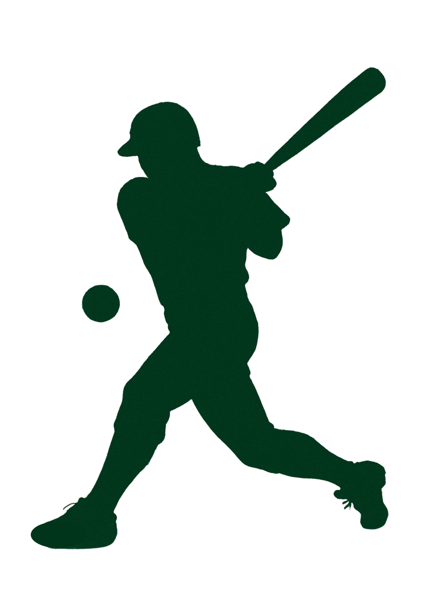 フルスイングする人 イラスト