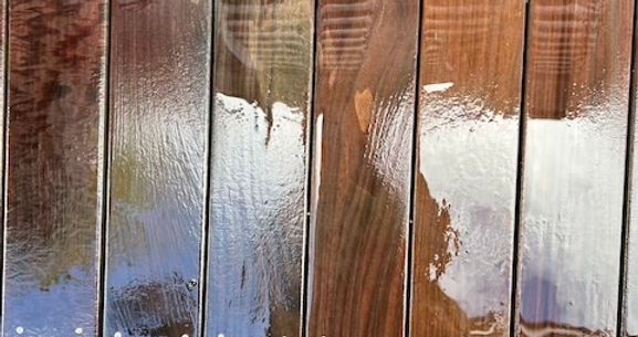 Soft Wash of a Custom Wood Deck by Husser at a Lake Washington Property