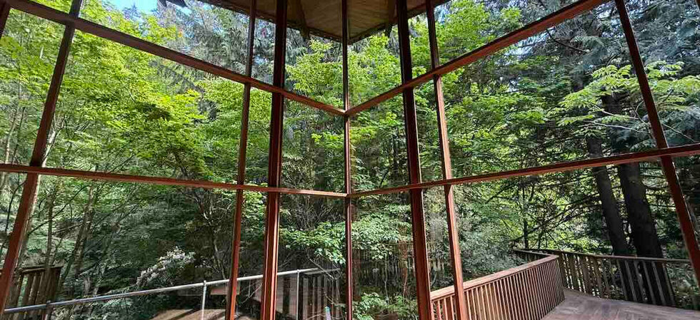 Perfectly cleaned custom windows at a craftsman home in Inverness neighborhood by Husser.