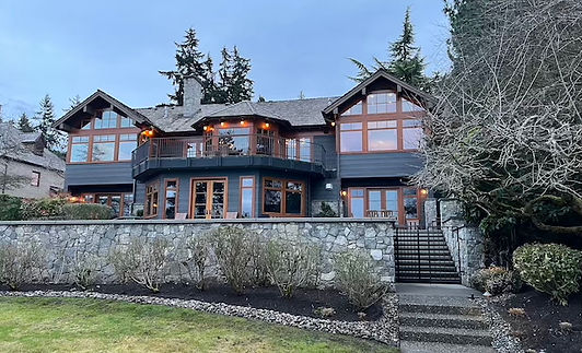 sparkling windows, frames and masonry after expert real-estate listing prep for Compass Real Estate luxury listing in Mercer Island, WA