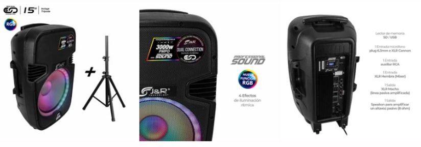 SONIDO PROFESIONAL VENTA CABINAS, BAFLES PARLANTES J5209-3000W.-220 rms