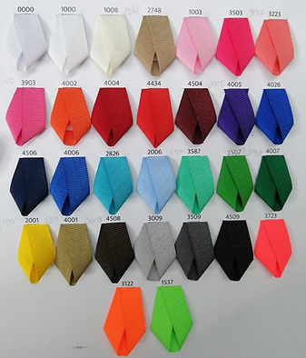 Colores cintas faya para carnets y escarapelas