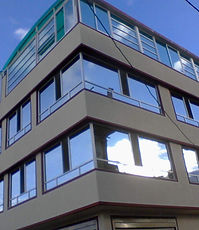 Floating glass facades