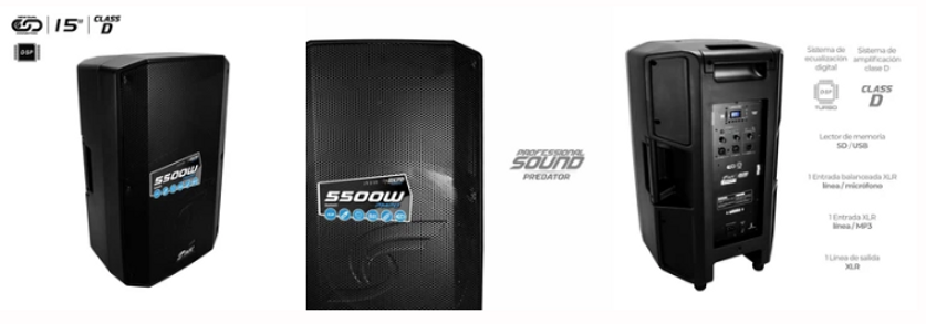 SONIDO PROFESIONAL VENTA CABINAS, BAFLES PARLANTES PREDATOR J5230 - 5500W-540 rms