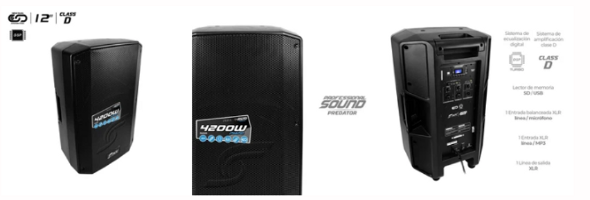 SONIDO PROFESIONAL VENTA CABINAS, BAFLES PARLANTES PREDATOR J5231 - 4200W.-350 rms