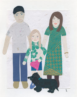 Custom cut paper portrait