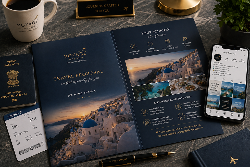 Professional travel agency brochure and holiday proposal